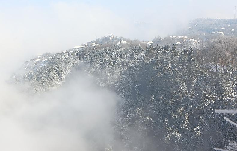 鸡公山迎来2012年冬季的第一场雪