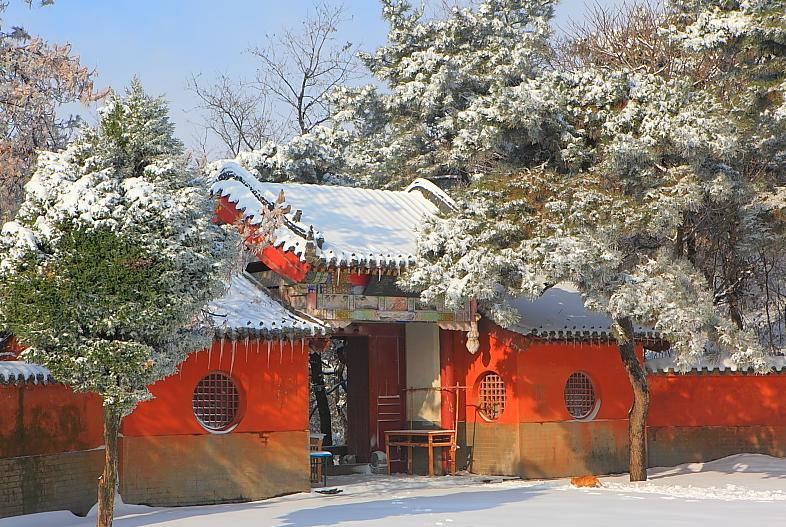 鸡公山迎来2012年冬季的第一场雪