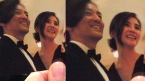 郑伊健与蒙嘉慧在婚礼上